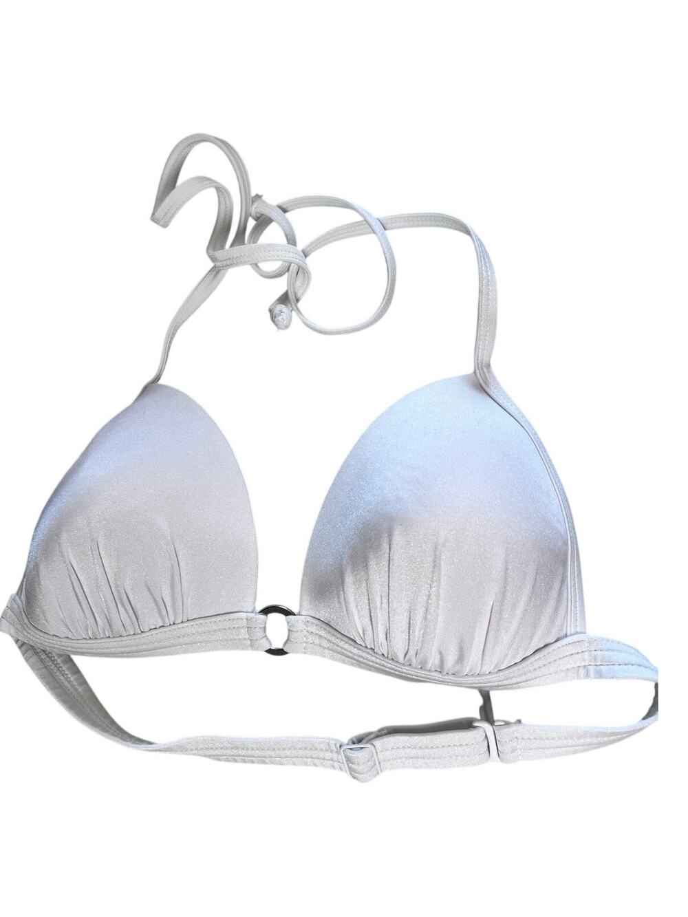 NWOT VENUS Bikini Push Up Triangle Top Adjustable WHITE ~ Size C